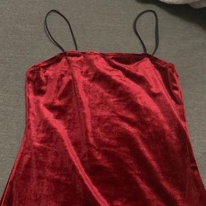 RED VELVET MINI DRESS